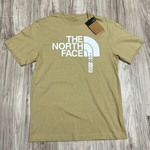 The North Face Men's Graphic Logo Khaki Stone T-Shirt Regular Fit Size S